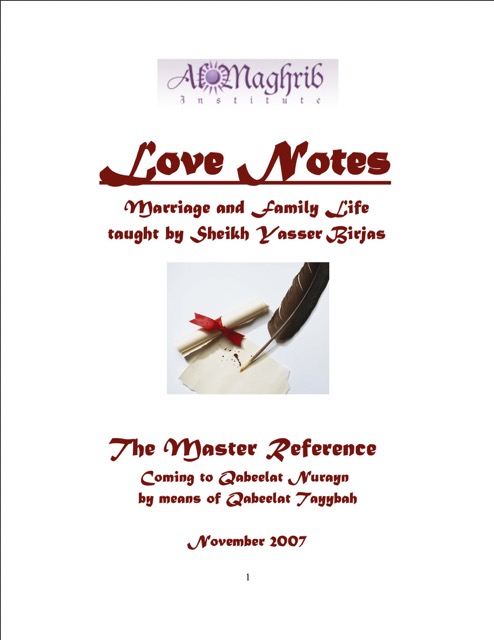 Love Notes: Marriage and Family Life